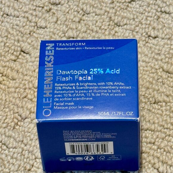 New Ole Henriksen Transform Dewtopia 25% Acid Flash Facial 1.7 Full OZ - Picture 1 of 1